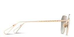 Shop AHLEM Marceline Irregular Sunglasses in champagne online.