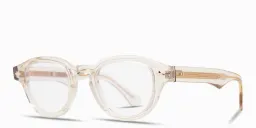 Shop SESTINI Sei E Mezzo Unisex Panthos Eyeglasses with Blue Light Filter in Crystal online.