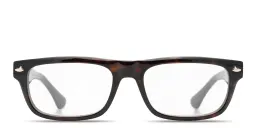 Shop SESTINI Quindici Unisex Wide Rectangle Eyeglasses with Blue Light Filter in Dark Tortoise online.