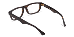 Shop SESTINI Quindici Unisex Wide Rectangle Eyeglasses with Blue Light Filter in Dark Tortoise online.