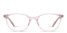Shop EYE'M Logo Kids Cat-Eye Eyeglasses in Transparent Pink online.