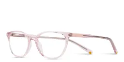 Shop EYE'M Logo Kids Cat-Eye Eyeglasses in Transparent Pink online.