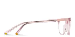 Shop EYE'M Logo Kids Cat-Eye Eyeglasses in Transparent Pink online.