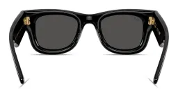 Shop Ray-Ban Wayfarer Puffer Unisex Square Sunglasses in Black online.
