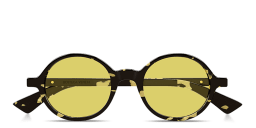 Shop BOTTEGA VENETA Classic Unisex Round Sunglasses in Havana online.