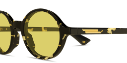 Shop BOTTEGA VENETA Classic Unisex Round Sunglasses in Havana online.