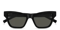 Shop GUCCI Web Cat-Eye Sunglasses in Black online.