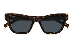 Shop GUCCI Web Cat-Eye Sunglasses in Havana online.