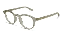 Shop BOTTEGA VENETA Logo Signature Panthos Eyeglasses in Transparent Taupe online.