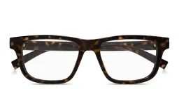 Shop GUCCI Web Rectangle Eyeglasses in Havana online.
