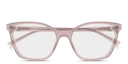 Shop GUCCI GG Cat-Eye Eyeglasses in Transparent Pink online.