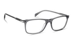 Shop DAVID BECKHAM Talisman Rectangle Eyeglasses in Grey online.