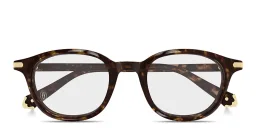 Shop Cartier Premiere de Cartier Unisex Round Eyeglasses in Havana online.