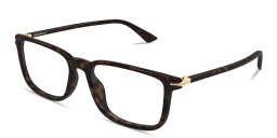 Shop MONTBLANC Nib Rectangle Eyeglasses in Havana online.