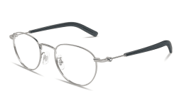 Shop MONTBLANC Snowcap Panthos Eyeglasses in Silver online.