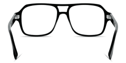 Shop FENDI FF Squared Square Eyeglasses in Black online.