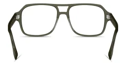 Shop FENDI FF Squared Square Eyeglasses in Transparent khaky online.
