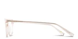 Shop EYE'M Logo Signature Cat-Eye Eyeglasses in Transparent light brown online.