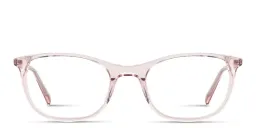 Shop EYE'M Logo Signature Cat-Eye Eyeglasses in Transparent Pink online.