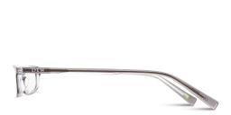 Shop EYE'M Logo Signature Unisex Rectangle Eyeglasses in Transparent Grey online.