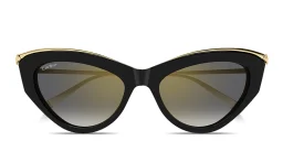 Shop Cartier Panthère de Cartier Cat-Eye Sunglasses in Polished Black online.