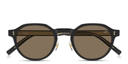 Shop Dunhill Studs Panthos Sunglasses in Black online.