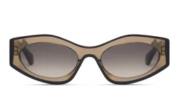 Shop ALAIA Logo Signature Cat-Eye Sunglasses in Black online.