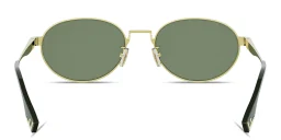 Shop FENDI Sky Oval Sunglasses in Gold online.