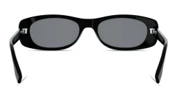 Shop FENDI FF Squared Oval Sunglasses in Black online.