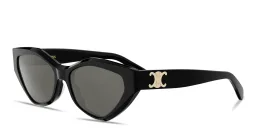 Shop CELINE Triomphe Cat Eye Sunglasses in Black online.