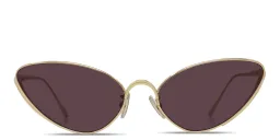 Shop LOEWE Signature Cat-Eye Sunglasses in Gold online.