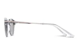 Shop EYE'M Engraved Logo Panthos Sunglasses in Transparent Grey online.
