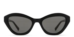Shop EYE'M Logo Irregular Sunglasses in Black online.
