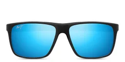 Shop Maui Jim Lehopulu Rectangle Sunglasses in Black online.