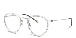 Shop OLIVER PEOPLES TK-11 Unisex Panthos Eyeglasses in Silver online.