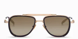 Shop AKONI Spitzer Unisex Aviator Sunglasses in Gold online.