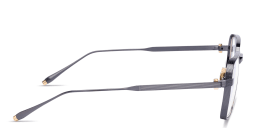 Shop AKONI Giano Unisex Square Eyeglasses in Black Gold online.