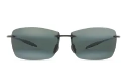 Shop Maui Jim Lighthouse Rimless Rectangle Sunglasses in Grey online.