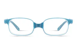 Shop SPIN ON8 Kids Rectangle Eyeglasses in Transparent Light Blue online.