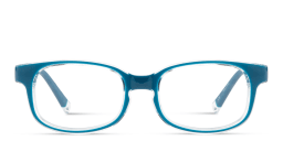 Shop SPIN ON8 Kids Rectangle Eyeglasses in Transparent Blue online.