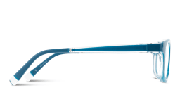 Shop SPIN ON8 Kids Rectangle Eyeglasses in Transparent Blue online.