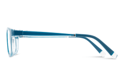 Shop SPIN ON8 Kids Rectangle Eyeglasses in Transparent Blue online.