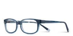 Shop SPIN ON8 Kids Rectangle Eyeglasses in Transparent dark blue online.