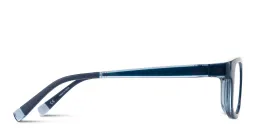 Shop SPIN ON8 Kids Rectangle Eyeglasses in Transparent dark blue online.