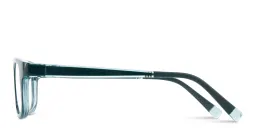 Shop SPIN ON8 Kids Rectangle Eyeglasses in Transparent Green online.