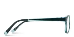 Shop SPIN ON8 Kids Rectangle Eyeglasses in Transparent Green online.