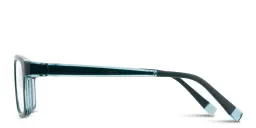Shop SPIN ON8 Kids Rectangle Eyeglasses in Transparent Green online.