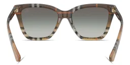 Shop BURBERRY Check Square Sunglasses in Check Sand online.