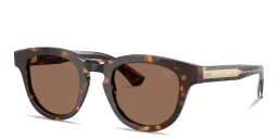 Shop BURBERRY Logo Signature Panthos Sunglasses in Dark Havana online.