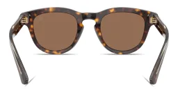 Shop BURBERRY Logo Signature Panthos Sunglasses in Dark Havana online.